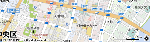 セブンイレブン新潟東堀通６番町店周辺の地図