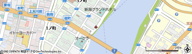 新潟県新潟市中央区下大川前通（２ノ町）周辺の地図