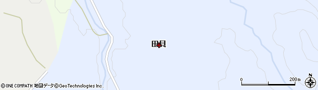 新潟県新発田市田貝周辺の地図