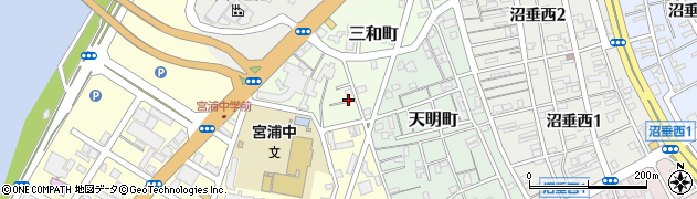 新潟県新潟市中央区三和町周辺の地図