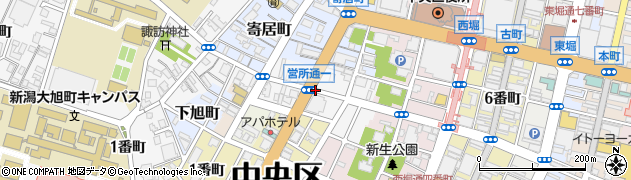 新潟県新潟市中央区営所通１番町周辺の地図