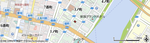新潟礎町郵便局周辺の地図