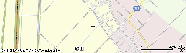 新潟県新発田市砂山周辺の地図