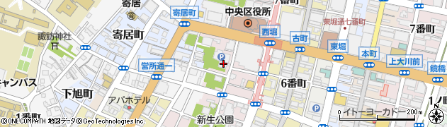 新潟県新潟市中央区西堀通（５番町）周辺の地図