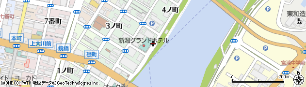 新潟県新潟市中央区下大川前通３ノ町周辺の地図