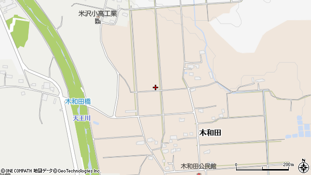 〒992-0114 山形県米沢市木和田の地図