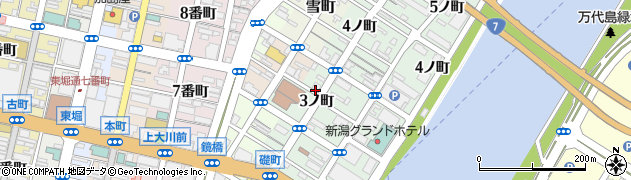 新潟県新潟市中央区礎町通（３ノ町）周辺の地図