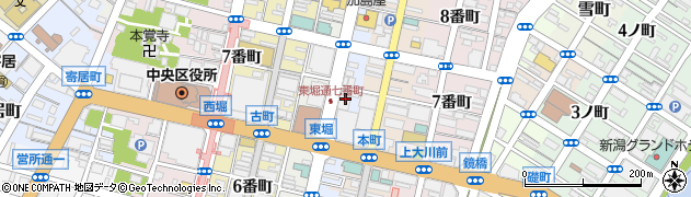 新潟県新潟市中央区東堀前通７番町周辺の地図