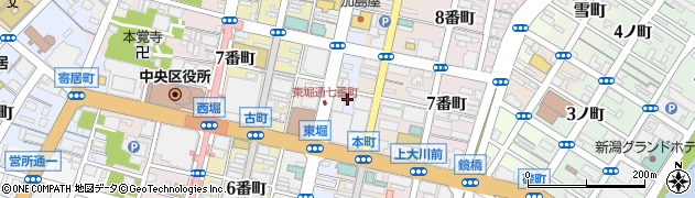 新潟県新潟市中央区東堀前通周辺の地図