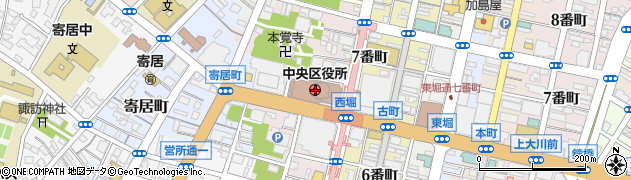 新潟県新潟市中央区周辺の地図