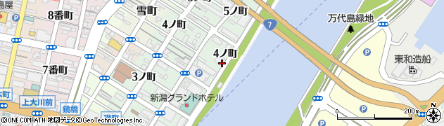 新潟県新潟市中央区下大川前通周辺の地図