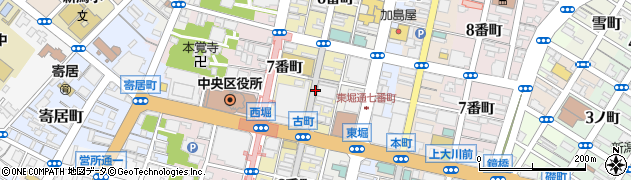 新潟県新潟市中央区古町通（７番町）周辺の地図