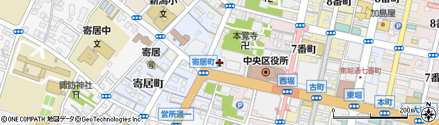 セブンイレブン新潟寄居町店周辺の地図