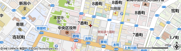 新潟県新潟市中央区古町通周辺の地図