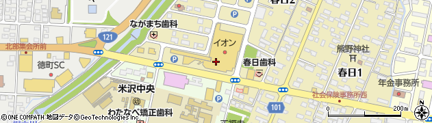セーター米沢サティ店周辺の地図