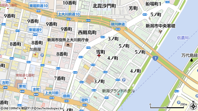 〒951-8058 新潟県新潟市中央区雪町の地図