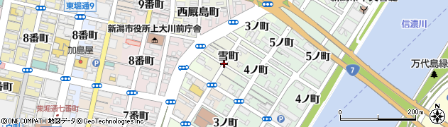 新潟県新潟市中央区雪町周辺の地図