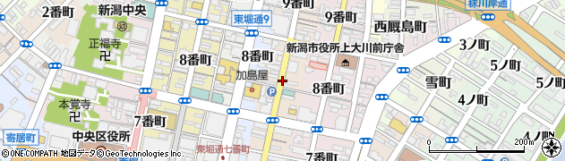 新潟県新潟市中央区本町通８番町周辺の地図