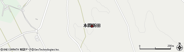 新潟県新発田市本間新田周辺の地図