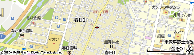 米沢浅川高畠線周辺の地図