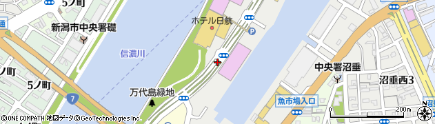 新潟県新潟市中央区万代島5周辺の地図