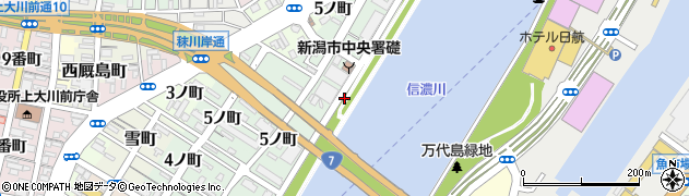 新潟県新潟市中央区下大川前通（６ノ町）周辺の地図