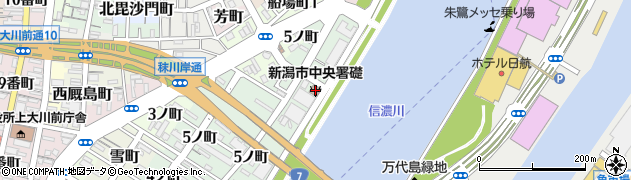 新潟市消防局中央消防署礎出張所周辺の地図