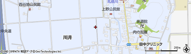 山形県米沢市川井周辺の地図