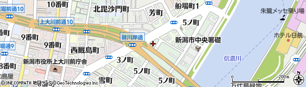 新潟県新潟市中央区礎町通（６ノ町）周辺の地図