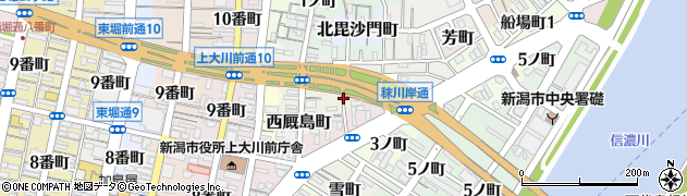 新潟県新潟市中央区東厩島町周辺の地図