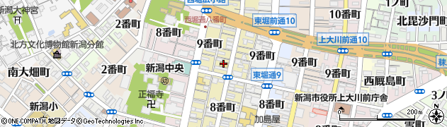 ヤマザキデイリーストアー古町９番町店周辺の地図