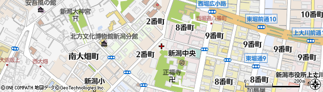 新潟県新潟市中央区北浜通１番町周辺の地図