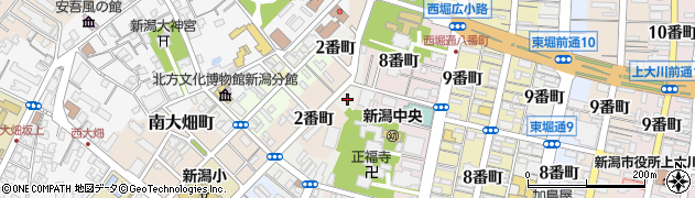 新潟県新潟市中央区北浜通（１番町）周辺の地図