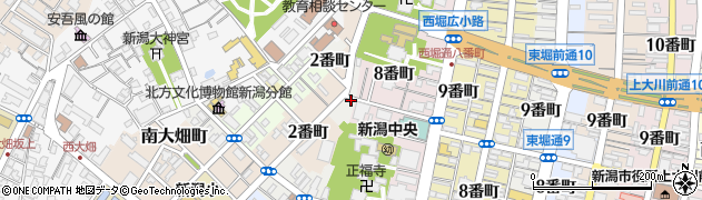 新潟県新潟市中央区北浜通周辺の地図