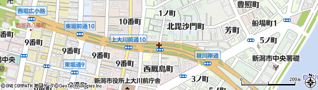 新潟県新潟市中央区住吉町周辺の地図