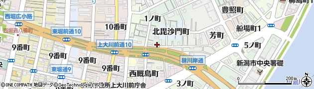 新潟県新潟市中央区住吉町2539周辺の地図