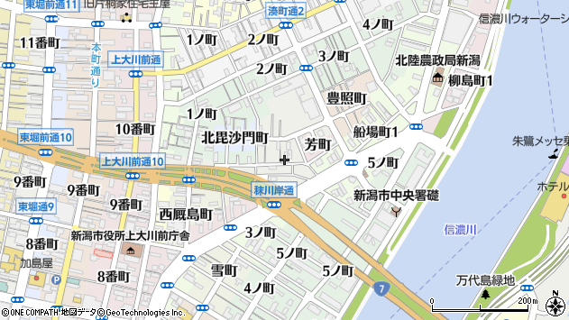 〒951-8037 新潟県新潟市中央区相生町の地図
