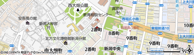 新潟県新潟市中央区北浜通２番町周辺の地図