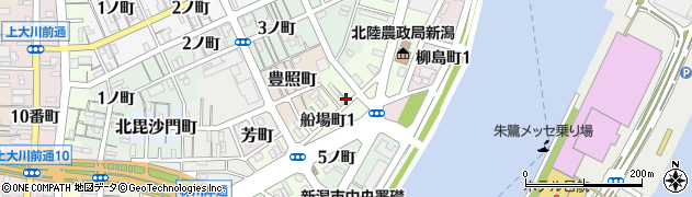 新潟県新潟市中央区船場町周辺の地図