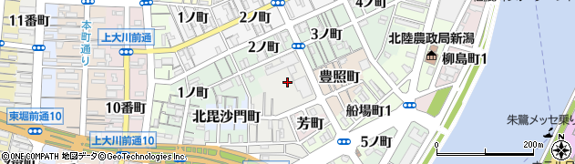 新潟県新潟市中央区見方町周辺の地図