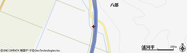 宮城県白石市越河平（万崎前）周辺の地図