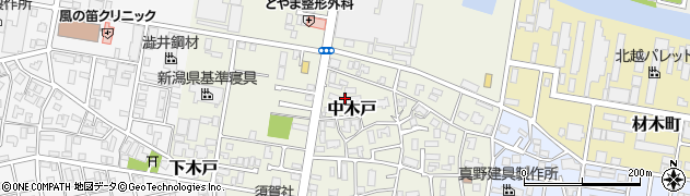 新潟県新潟市東区中木戸周辺の地図
