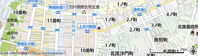 新潟県新潟市中央区本間町周辺の地図