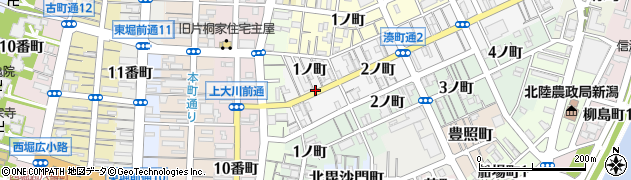 新潟県新潟市中央区湊町通（１ノ町）周辺の地図