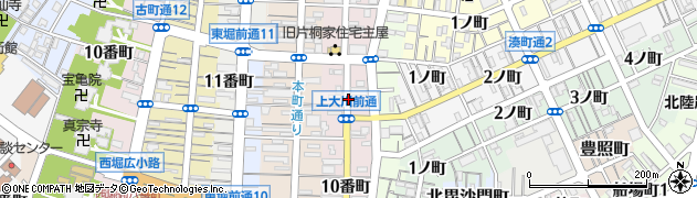 新潟県新潟市中央区上大川前通１１番町周辺の地図