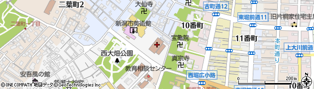 新潟地方法務局　戸籍課周辺の地図