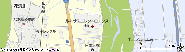 株式会社ルネサス北日本セミコンダクタ　米沢工場周辺の地図