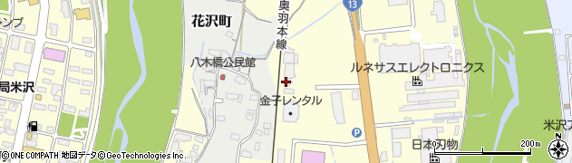 コマツ山形株式会社　米沢支店周辺の地図