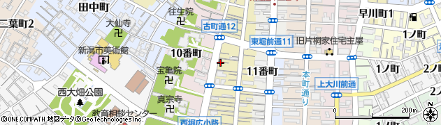 新潟県新潟市中央区西堀前通１１番町周辺の地図