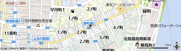 新潟県新潟市中央区湊町通周辺の地図